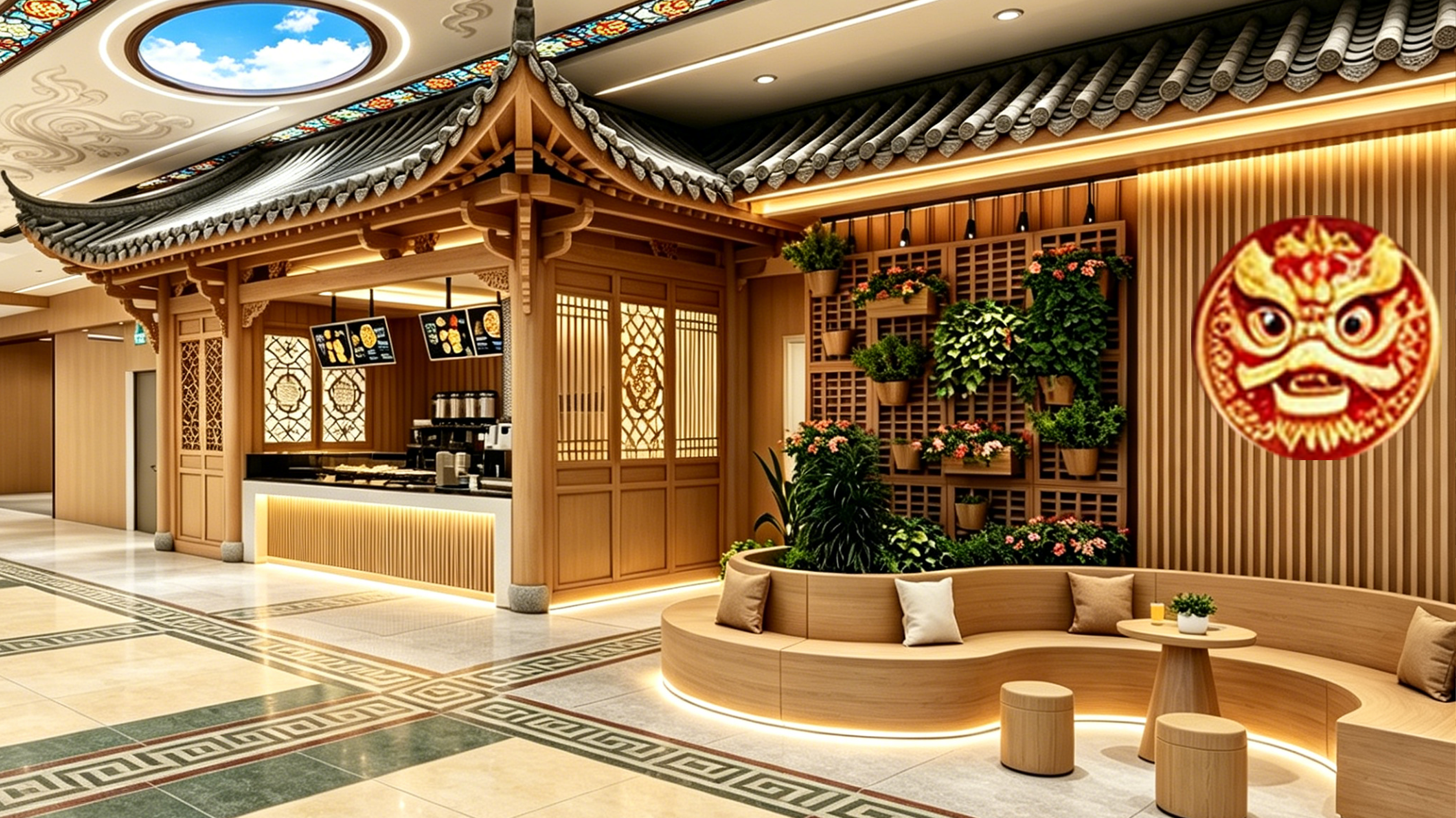 广州汉风粤味美食街国风沉浸式场景效果图